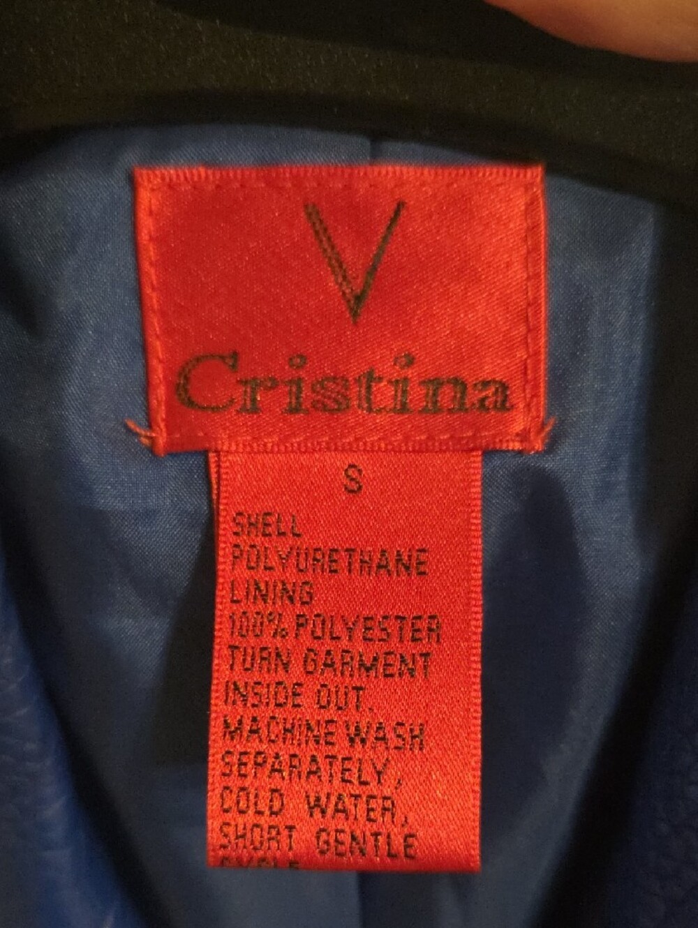V Cristina Electric Blue Sleeveless Moto Vest - Picture 4 of 16